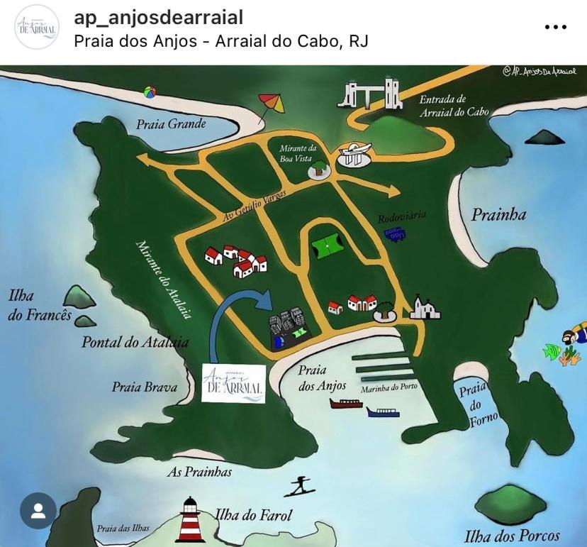 Ap Anjos De Arraial - Residencial De Frente Para A Praia Dos Anjos - Арраял-ду-Кабу Екстер'єр фото